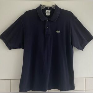 Lacoste Men's Navy Blue Polo Shirt Size: 7
